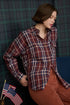 PLAID BUTTON TOP